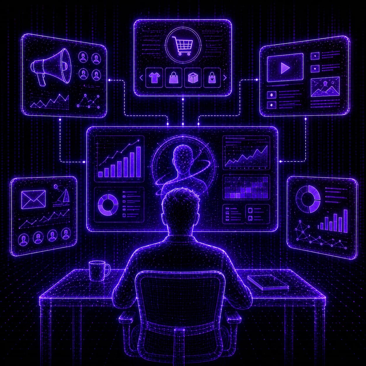 A practitioner at an AI workflow dashboard